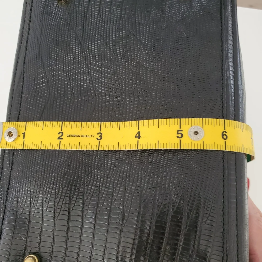 Brahmin Large Black Bucket Leather Tote